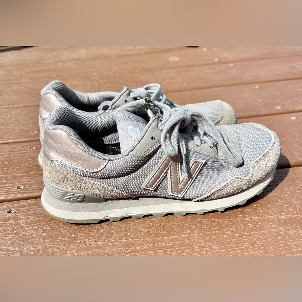 New Balance 515 Grey and Rose Gold Size 8